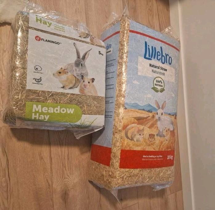 Nieuw zak stro en hooi, Dieren en Toebehoren, Dierenvoeding, Knaagdier of Konijn, Ophalen