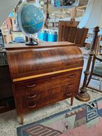 Vintage secretaire bureautje bureau met lades en rolluik, Ophalen, Gebruikt, Vintage