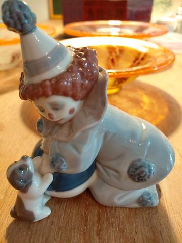 Lladro Clown met Hondje - Showroom Conditie! beschikbaar voor biedingen