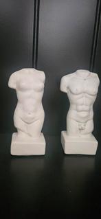 Borstbeeld man en vrouw, Huis en Inrichting, Woonaccessoires | Zuilen en Pilaren, Ophalen of Verzenden, Zo goed als nieuw