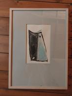 Drieluik schilderen met titel: "Monotype", gesigneerd., Antiek en Kunst, Ophalen of Verzenden