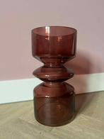 Ronde Aubergine Vaas - 27cm Hoog, Huis en Inrichting, Overige kleuren, Ophalen of Verzenden, Minder dan 50 cm, Glas
