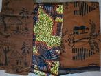 Drie Lappen stof - batik, Hobby en Vrije tijd, Stoffen en Lappen, Overige kleuren, 120 cm of meer, 200 cm of meer, Ophalen of Verzenden