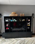 Zwarte Woood tv kast, Huis en Inrichting, Ophalen, 200 cm of meer, 150 tot 200 cm, 25 tot 50 cm