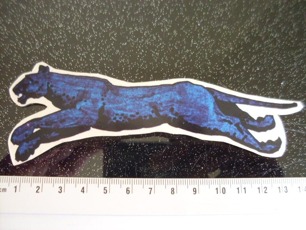 ruit sticker panter panther puma kat achtige lynx vintage, Verzamelen, Verzenden, Zo goed als nieuw, Dier en Natuur
