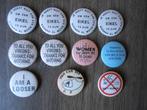 Buttons met opschrift eikel-virgins-women-insanety-looser, Ophalen of Verzenden, Gebruikt, Overige onderwerpen, Button