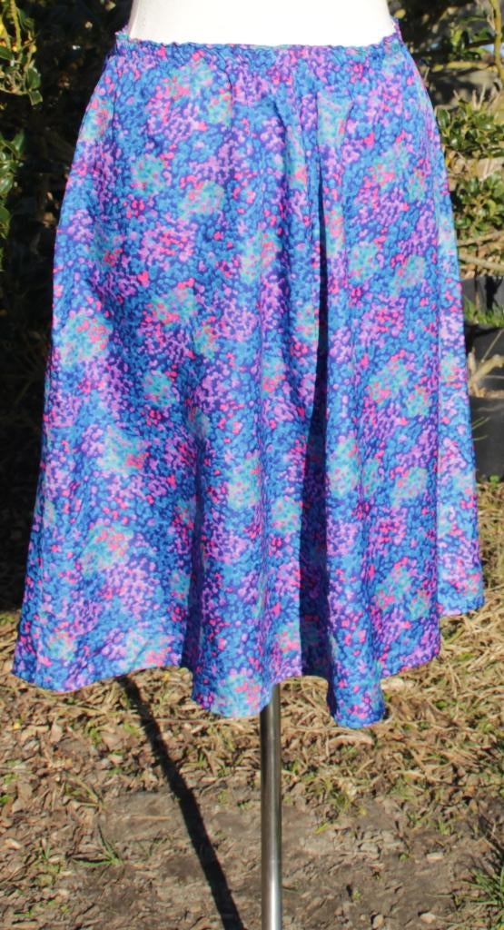 mooie kleurencombinatie : jaren 70 rok, maat M, Maat 38/40 (M), Carnaval, ., Ophalen of Verzenden