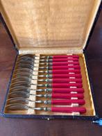 Antieke Vorken Set in Doos. Messing. 12 stuks., Antiek en Kunst, Antiek | Bestek, Ophalen