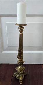 60cm hoge koperen kandelaar, Ophalen, Koper of Brons