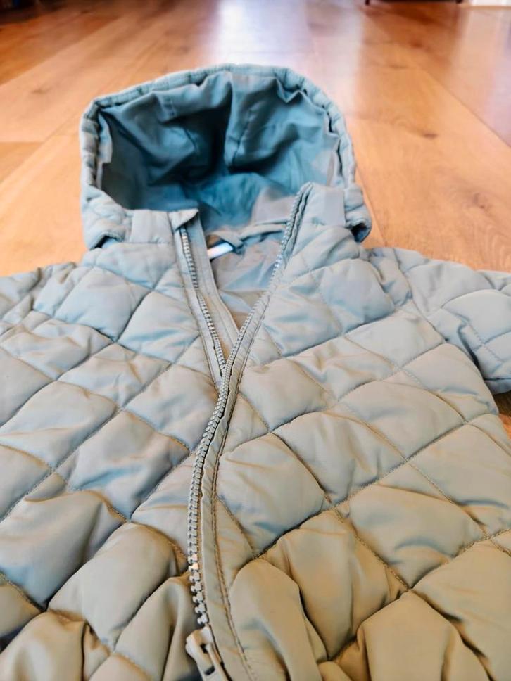 Mintgroene Donsjas Baby Maat 74, Kinderen en Baby's, Babykleding | Maat 74, Zo goed als nieuw, Jongetje of Meisje, Jasje, Ophalen of Verzenden