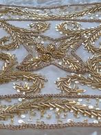 Handgemaakte servetten met kralen x6 + grote servet gouden, Ophalen of Verzenden, Nieuw