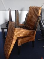 2, 3 of 4 rotan stoelen, Ophalen, Gebruikt, Twee, Bruin