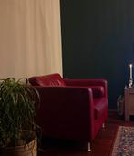 Stevige rode leren statement stoelen van het merk Topform, Ophalen, Zo goed als nieuw, 50 tot 75 cm, Leer