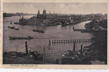 amsterdam gezicht op Y  boten  ca 1950  tekst beschikbaar voor biedingen