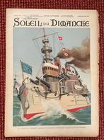 125 jaar oud Frans magazine met tekening VS Marine IOWA, Nederland, Boek of Tijdschrift, Ophalen of Verzenden, Marine