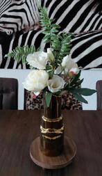 Hotelchique lippenstift lippen vaas met witte kunstbloemen, Ophalen, Zo goed als nieuw, Binnen