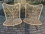 Rotan vlinder lounge stoelen 2 stuks, Ophalen, Twee, Bruin, Riet of Rotan