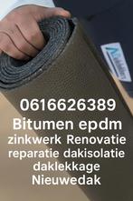 Dakdekker bitumen epdm zinkwerk reparatie dakisolatie, Ophalen, Nieuw