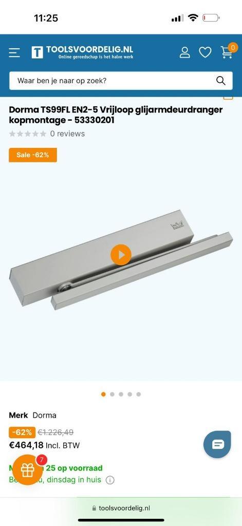 Dorma glijdeurhanger, Doe-het-zelf en Verbouw, Hang- en Sluitwerk, Nieuw, Overige typen, Overige materialen, Ophalen