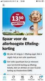 Zegels AH voor Efteling korting digitaal ., Tickets en Kaartjes, Drie personen of meer, Kortingskaart