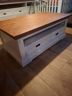 Surrey (De Bommel) Salontafel - Wit met Bruin Blad, Ophalen, Gebruikt, 100 tot 150 cm, 50 tot 100 cm