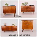 Vintage dressoirs, retro platenkasten, 1960's Deens design, Teakhout, Mid-century Deens design, ., Zo goed als nieuw