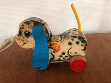 Vintage houten hondje fisher price 1963 beschikbaar voor biedingen