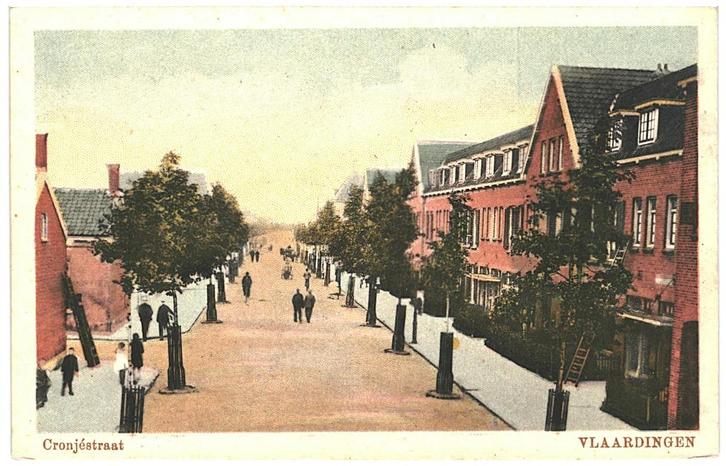 959612 Vlaardingen ZH Cronjéstraat niet gelopen, Verzamelen, Ansichtkaarten | Nederland, Ongelopen, Zuid-Holland, 1920 tot 1940