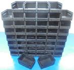 Doos met 48 nieuwe zwarte Magazijnbakken , afm 16x10x8 cm, Doe-het-zelf en Verbouw, Kratten en Dozen, Ophalen, Minder dan 50 cm