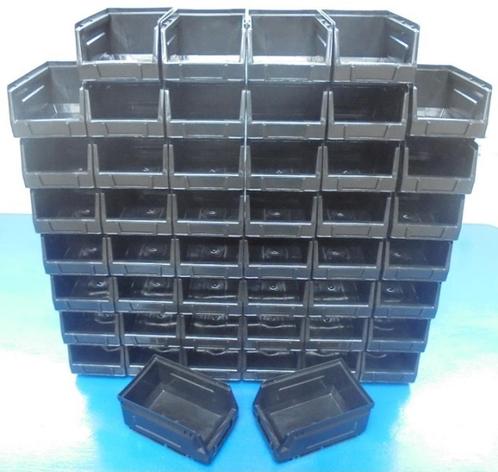 Doos met 48 nieuwe zwarte Magazijnbakken , afm 16x10x8 cm, Doe-het-zelf en Verbouw, Kratten en Dozen, Nieuw, Bak of Kist, Minder dan 50 cm