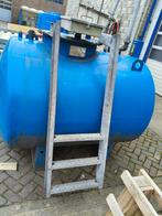 Stalen opslagtank blauw (met trap) 2 m³ 2000L, Ophalen of Verzenden, Gebruikt