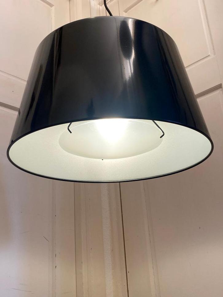 Vintage Ikea 90s KULLA hanglamp, metaal, zwart, Huis en Inrichting, Lampen | Hanglampen, Gebruikt, Minder dan 50 cm, Kunststof