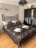 Twijfelaar bed 1.40x2m, Huis en Inrichting, Zwart, Zo goed als nieuw, Twijfelaar, Metaal
