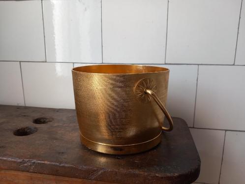 vintage 60s ijsemmer drankkoeler goud mid century regency, Antiek en Kunst, Curiosa en Brocante, Verzenden