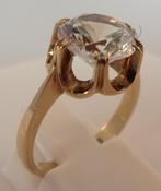 Antieke gouden damesring, verlovingsring of trouwring, Verzenden, Goud, Ring, Met edelsteen