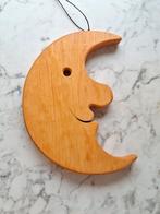 Vintage houten antroposofische maan hanger, Verzenden, Zo goed als nieuw, Wanddecoratie