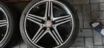 4 Mercedes Benz AMG Felgen mit Winterreifen, Ophalen, 18 inch, Gebruikt, Banden en Velgen