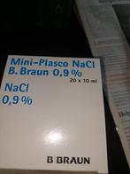 Mini plasco NaCl B. Braun 0,9% 20x10ml, Nieuw, Ophalen of Verzenden