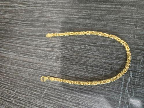 14 k gouden koningsarmband 8,3 gram, Sieraden, Tassen en Uiterlijk, Armbanden, Nieuw, Goud, Goud, Ophalen of Verzenden