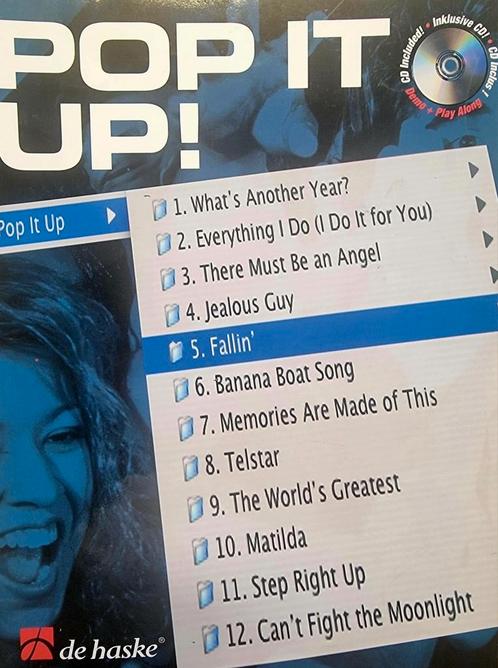 Pop it up + cd. Sopraan en Tenorsax. Goede staat., Muziek en Instrumenten, Bladmuziek, Gebruikt, Populair, Saxofoon, Ophalen of Verzenden