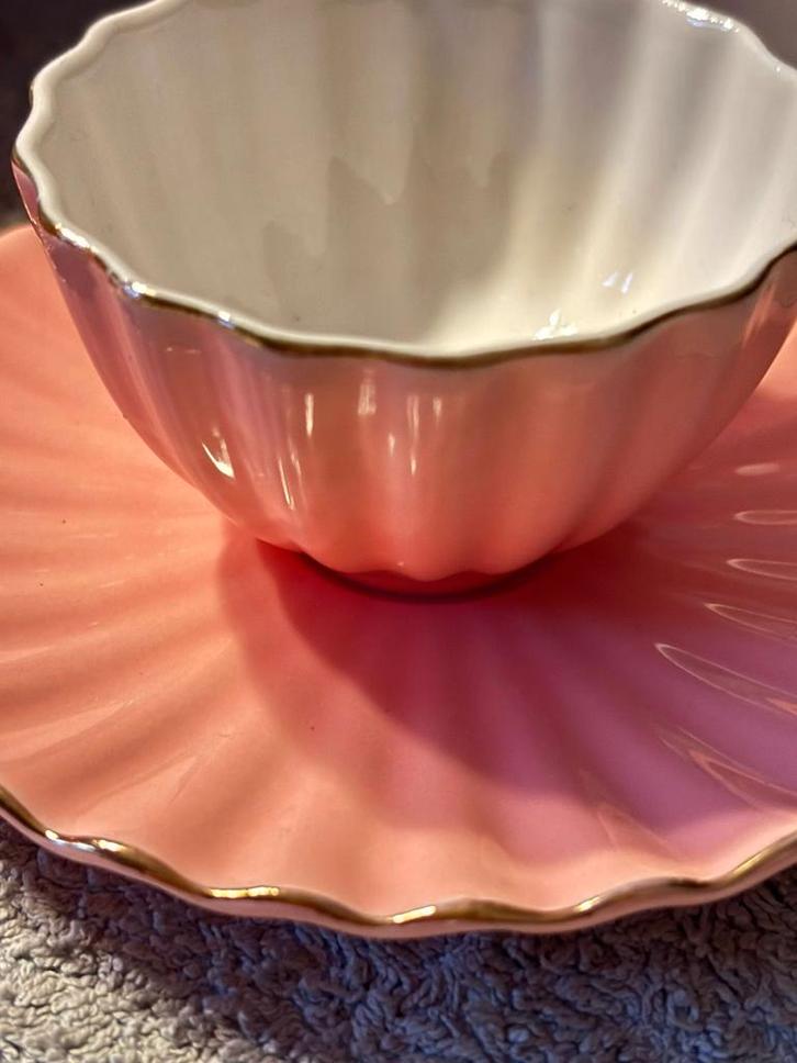 Karaca 4-delige theeset - Prachtige Bone Collection, Huis en Inrichting, Keuken | Servies, Zo goed als nieuw, Kop(pen) en/of Schotel(s)