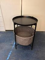 Nordic Bijzettafel Zwart of Grijs met mand, Huis en Inrichting, Minder dan 55 cm, Minimalistisch, modern, strak, industriëel, Rond