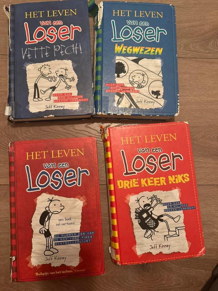 Jeff Kinney  het leven van een loser boeken, Boeken, Kinderboeken | Jeugd | 10 tot 12 jaar, Zo goed als nieuw, Ophalen of Verzenden
