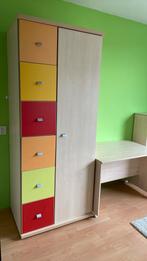 Kast bureau boekenkast licht fineer vrolijke kleuren, Ophalen, Gebruikt, Jongetje of Meisje