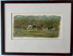 Landschap met koeien en vogels, Antiek en Kunst, Ophalen of Verzenden