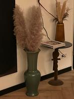 Mooie grote vaas xxl met pluimen, Ophalen of Verzenden, Zo goed als nieuw