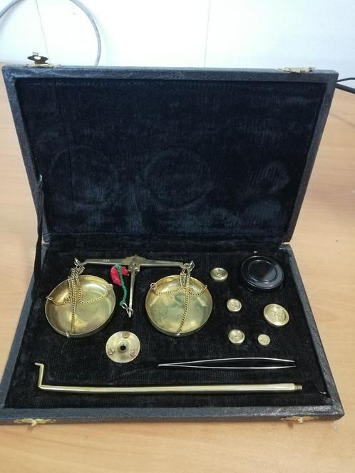 Antiek goud/zilver weegschaal set, Antiek en Kunst, Antiek | Overige Antiek, Ophalen of Verzenden