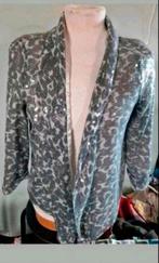 Slangenprint glitter vest, Kleding | Dames, Truien en Vesten, Ophalen of Verzenden, Zo goed als nieuw, Maat 42/44 (L), Grijs