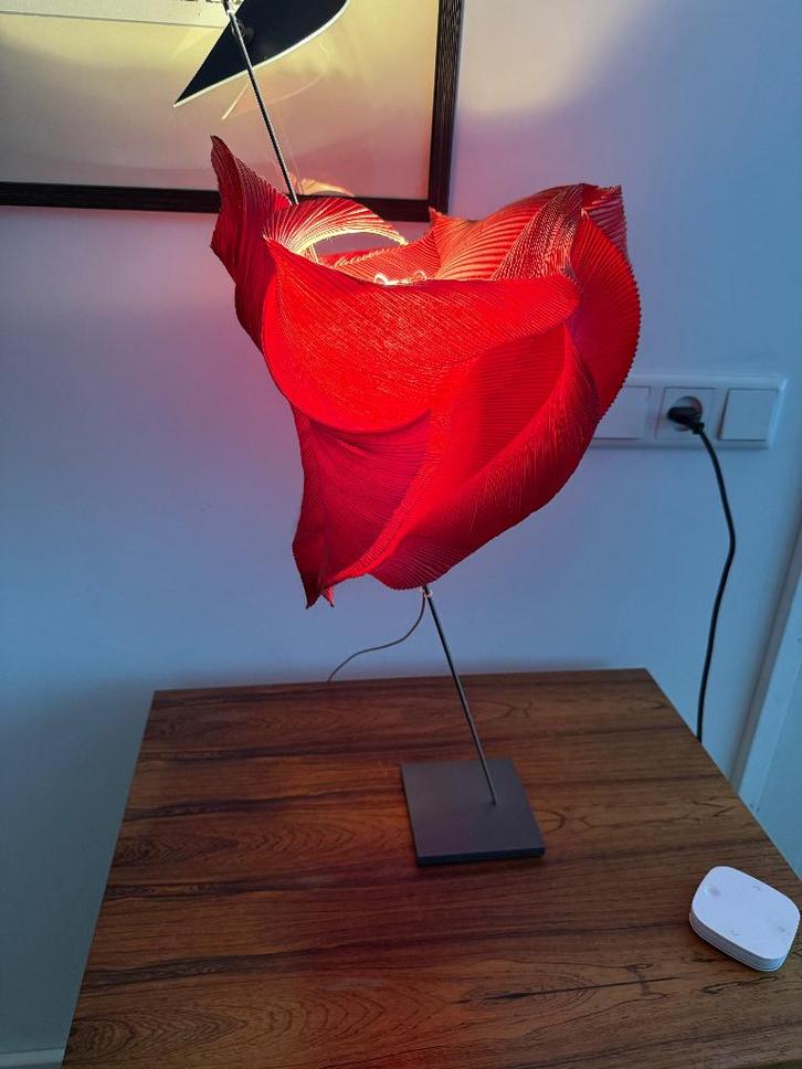 Ingo Maurer Kokoro tafel lamp halogeen versie met dimmer, Huis en Inrichting, Lampen | Tafellampen, Gebruikt, 50 tot 75 cm, Glas