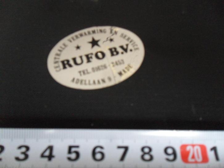 sticker folie made RUFO BV cv en service adellaan 9, Verzamelen, Stickers, Zo goed als nieuw, Ophalen